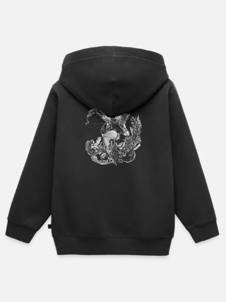 Schütze Sternzeichen - Kinder Premium Organic Zip Hoodie - Schwarz