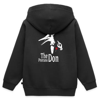 The Pterano Don. Dinosaur Parody - Kids Premium Organic Zip-up Hoodie - black - Back - AI Model Kid Male (0cm)