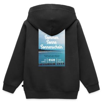 Sommerurlaub Deutschland - Kinder Premium Organic Zip Hoodie - Schwarz - Hinten - AI Model Kid Male (0cm)