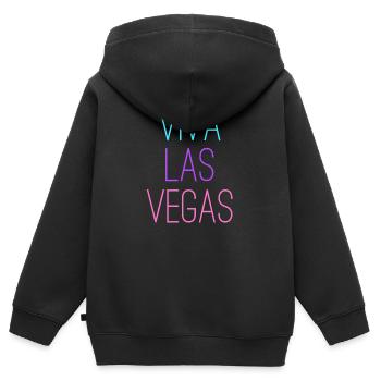 Las Vegas - Sweat Premium à capuche zippé enfant bio - noir - Dos - AI Model Kid Male (0cm)