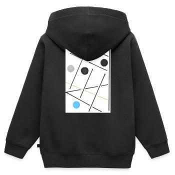 Biasio - Kinder Premium Organic Zip Hoodie - Schwarz - Hinten - AI Model Kid Male (0cm)