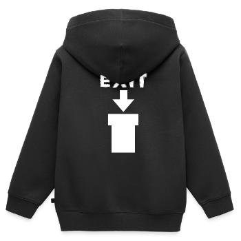 Exit Comic Retro Design - Kids Premium Organic Zip-up Hoodie - black - Back - AI Model Kid Male (0cm)