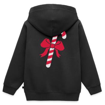 Zuckerstange - Kinder Premium Organic Zip Hoodie - Schwarz - Hinten - AI Model Kid Male (0cm)