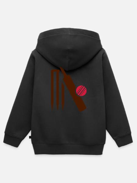 Cricket - Kinder Premium Organic Zip Hoodie - Schwarz