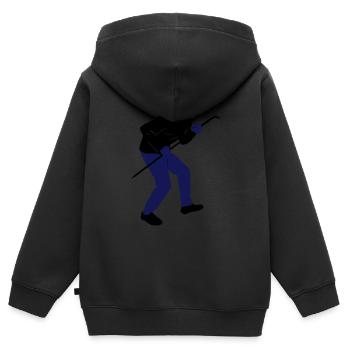 einbrecher - Kinder Premium Organic Zip Hoodie - Schwarz - Hinten - AI Model Kid Male (0cm)