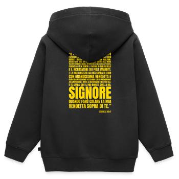 Hesekiel 25 17 - Kinder Premium Organic Zip Hoodie - Schwarz - Hinten - AI Model Kid Male (0cm)