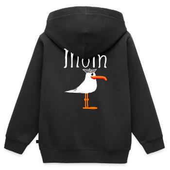 moin - Kinder Premium Organic Zip Hoodie - Schwarz - Hinten - AI Model Kid Male (0cm)