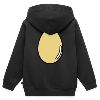 Ei - Kinder Premium Organic Zip Hoodie - Schwarz - Hinten - AI Model Kid Male (0cm)