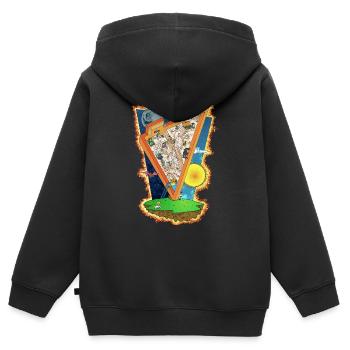 Endless Chase part 2 - Kids Premium Organic Zip-up Hoodie - black - Back - AI Model Kid Male (0cm)