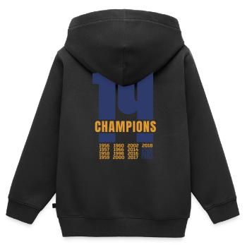 Madrid Champions 2022 - Sweat Premium à capuche zippé enfant bio - noir - Dos - AI Model Kid Male (0cm)