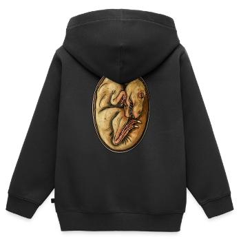 Dino Egg - Kids Premium Organic Zip-up Hoodie - black - Back - AI Model Kid Male (0cm)