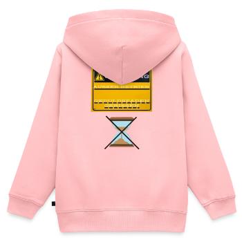Auser betrieb - Kinder Premium Organic Zip Hoodie - Rosa - Hinten - AI Model Kid Female (0cm)