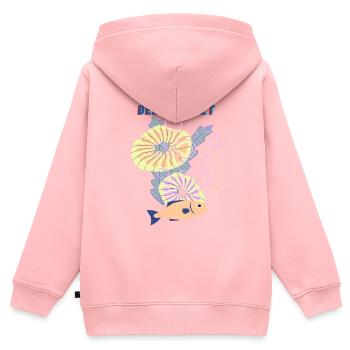 Deep Planet - Kinder Premium Organic Zip Hoodie - Rosa - Hinten - AI Model Kid Female (0cm)