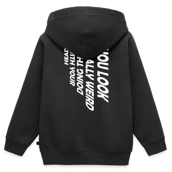 you look really weird - Kids Premium Organic Zip-up Hoodie - black - Back - AI Model Kid Male (0cm)