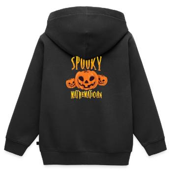 Mathématicien effrayant - Sweat Premium à capuche zippé enfant bio - noir - Dos - AI Model Kid Male (0cm)
