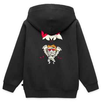 Halloween Mummy - Kids Premium Organic Zip-up Hoodie - black - Back - AI Model Kid Male (0cm)