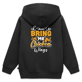 Buffet Food Meal Delicacies - Kids Premium Organic Zip-up Hoodie - black - Back - AI Model Kid Male (0cm)