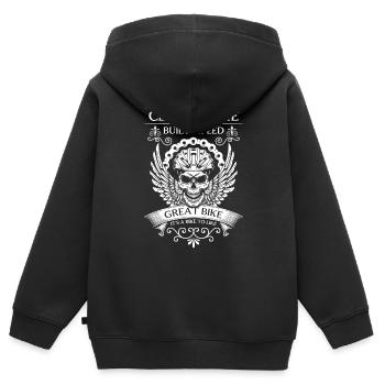 Radsport Fahrradfahren Fahrradfahrer Radtour - Kinder Premium Organic Zip Hoodie - Schwarz - Hinten - AI Model Kid Male (0cm)