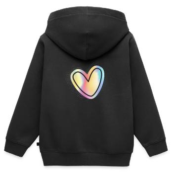 Heart - Kinder Premium Organic Zip Hoodie - Schwarz - Hinten - AI Model Kid Male (0cm)