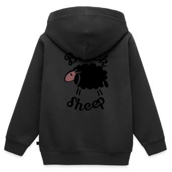 Schwarzes Schaf - Kinder Premium Organic Zip Hoodie - Schwarz - Hinten - AI Model Kid Male (0cm)