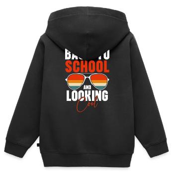 Student Zukunft Hochschule BWL - Kinder Premium Organic Zip Hoodie - Schwarz - Hinten - AI Model Kid Male (0cm)
