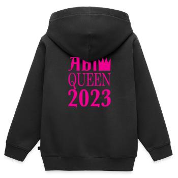Funny saying Abi - Kids Premium Organic Zip-up Hoodie - black - Back - AI Model Kid Male (0cm)