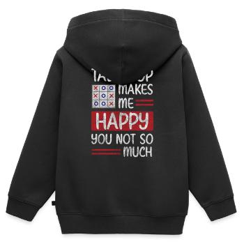 Spiel Nerd Spieler - Kinder Premium Organic Zip Hoodie - Schwarz - Hinten - AI Model Kid Male (0cm)
