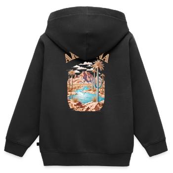 ARIZONA desert - Sweat Premium à capuche zippé enfant bio - noir - Dos - AI Model Kid Male (0cm)