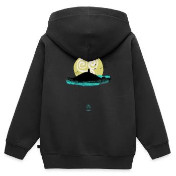 Triskele - Tor - Kinder Premium Organic Zip Hoodie - Schwarz - Hinten - AI Model Kid Male (0cm)