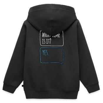 Erzähler 4 - Kinder Premium Organic Zip Hoodie - Schwarz - Hinten - AI Model Kid Male (0cm)
