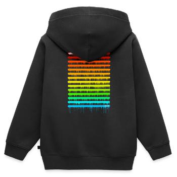 Colors and Drips - Kids Premium Organic Zip-up Hoodie - black - Back - AI Model Kid Male (0cm)