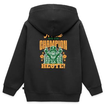 Drink Like a Champion Today - Kinder Premium Organic Zip Hoodie - Schwarz - Hinten - AI Model Kid Male (0cm)