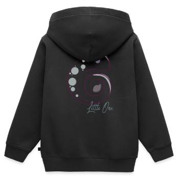 Baby little one - Kids Premium Organic Zip-up Hoodie - black - Back - AI Model Kid Male (0cm)