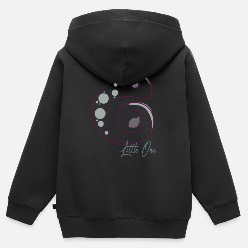 Bébé petit - Sweat Premium à capuche zippé enfant bio - noir
