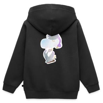 Schaukel Gans - Kinder Premium Organic Zip Hoodie - Schwarz - Hinten - AI Model Kid Male (0cm)