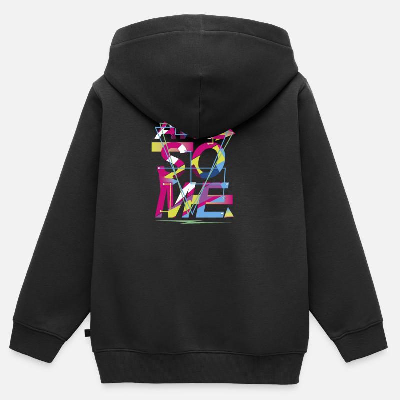 Génial - Sweat Premium à capuche zippé enfant bio - noir