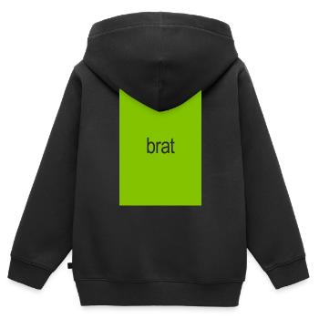 Gör - Kinder Premium Organic Zip Hoodie - Schwarz - Hinten - AI Model Kid Male (0cm)