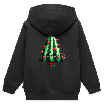 Christmas tree made of watermelon - Kids Premium Organic Zip-up Hoodie - black - Back - AI Model Kid Male (0cm)