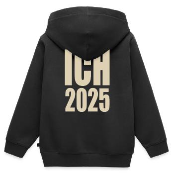 Me 2025 - Kids Premium Organic Zip-up Hoodie - black - Back - AI Model Kid Male (0cm)