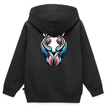 Tweeling Gemini - Kids Premium Organic Zip-up Hoodie - black - Back - AI Model Kid Male (0cm)