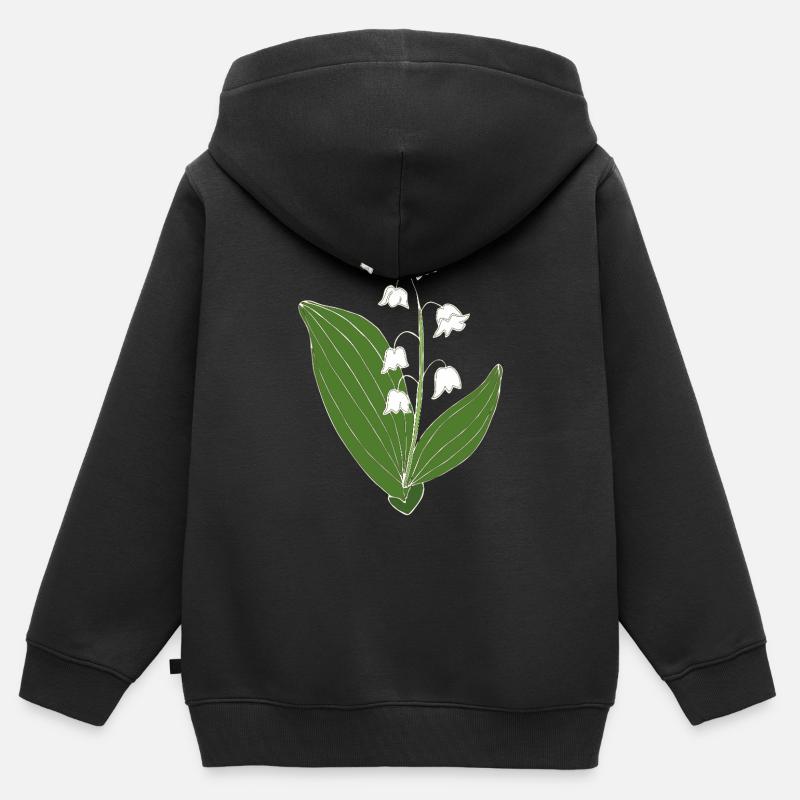 Maigloeckchen 2 6 - Sweat Premium à capuche zippé enfant bio - noir