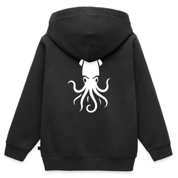 Calmar - Sweat Premium à capuche zippé enfant bio - noir - Dos - AI Model Kid Male (0cm)