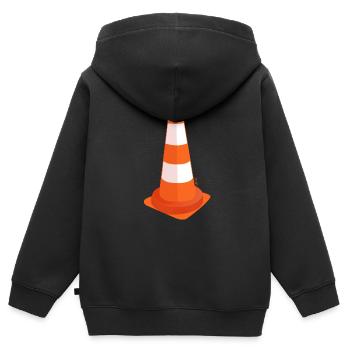 Plot - Sweat Premium à capuche zippé enfant bio - noir - Dos - AI Model Kid Male (0cm)