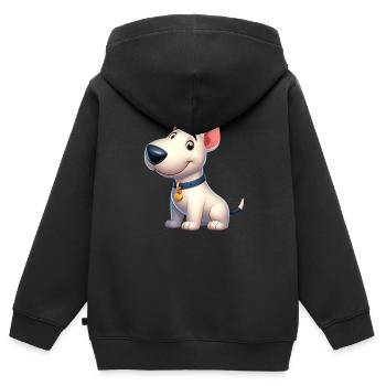 Bull Terrier 5 - Kids Premium Organic Zip-up Hoodie - black - Back - AI Model Kid Male (0cm)