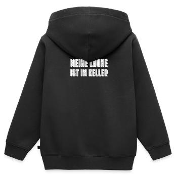 Laune Keller alleine Traurig Emo weinen Langweilig - Kinder Premium Organic Zip Hoodie - Schwarz - Hinten - AI Model Kid Male (0cm)