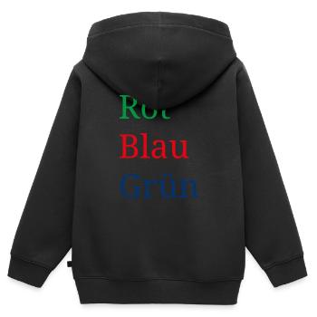Optische Täuschung Illusion - Kinder Premium Organic Zip Hoodie - Schwarz - Hinten - AI Model Kid Male (0cm)