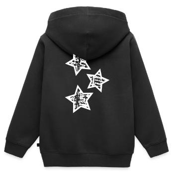 2020 08 31 snow star - Kids Premium Organic Zip-up Hoodie - black - Back - AI Model Kid Male (0cm)