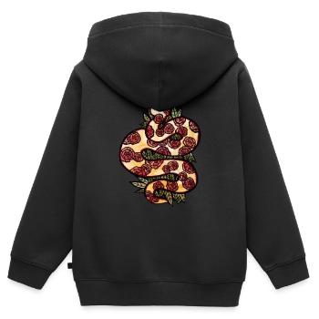 Snake - Kids Premium Organic Zip-up Hoodie - black - Back - AI Model Kid Male (0cm)