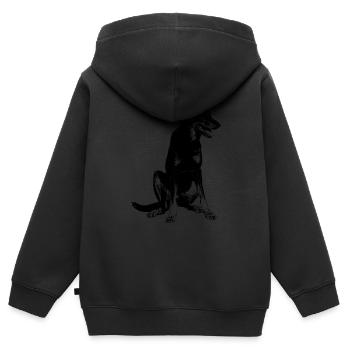 Beauceron Französischer Schäferhund - Kinder Premium Organic Zip Hoodie - Schwarz - Hinten - AI Model Kid Male (0cm)