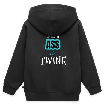 Heaven Ass & Twine - Kinder Premium Organic Zip Hoodie - Schwarz - Hinten - AI Model Kid Male (0cm)